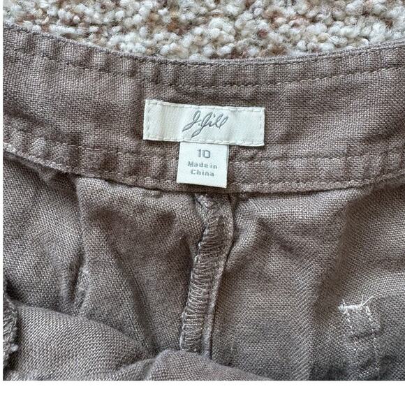 J. Jill 100% Linen Capri's size 10 women's. Wide Leg fit - Picture 3 of 10